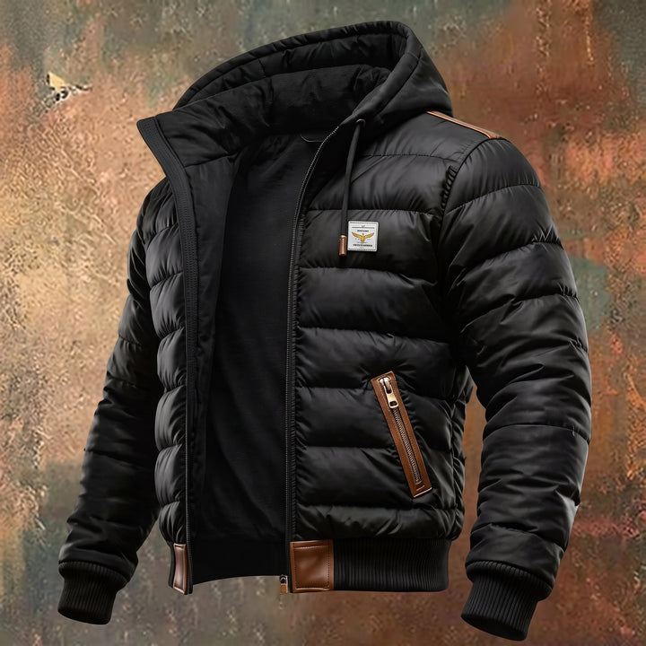 Mason | Men's Quilted Jacket Fleece-Lined Hooded Full-Zip Winter Coat