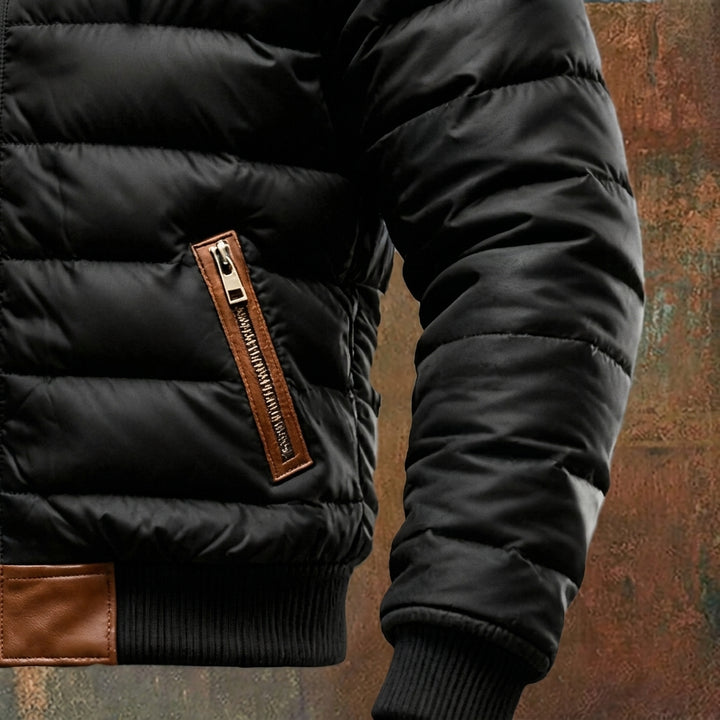 Mason | Men's Quilted Jacket Fleece-Lined Hooded Full-Zip Winter Coat