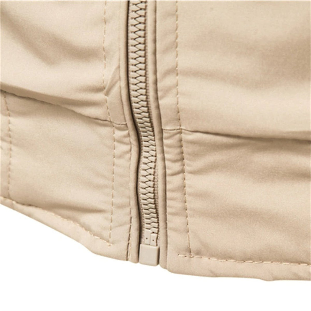 Men's Bomber Jacket Zip-Up Varsity-Stripe Stand-Collar Lightweight