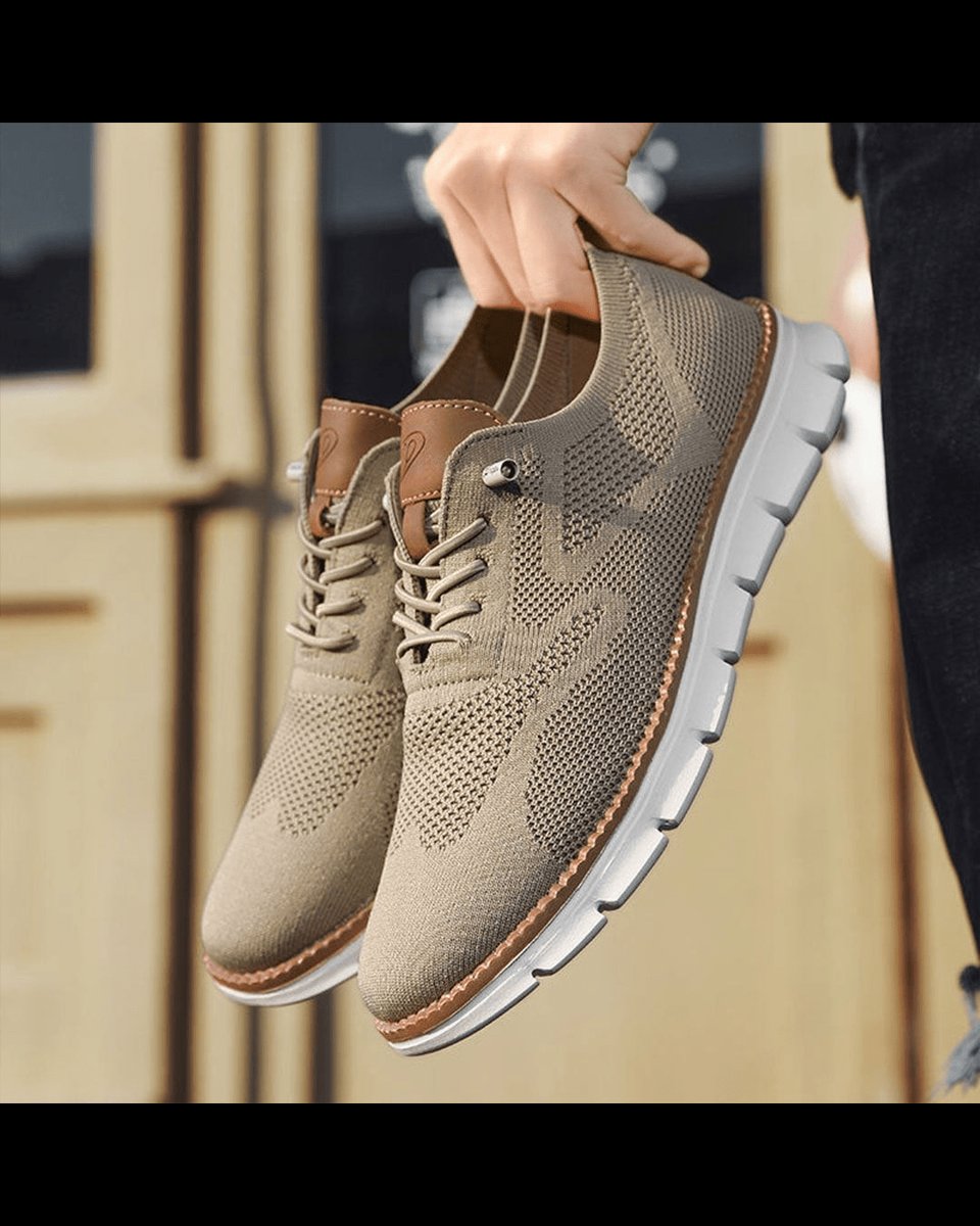 Men's Breathable Knit Lace-Up Casual Everyday Sneakers