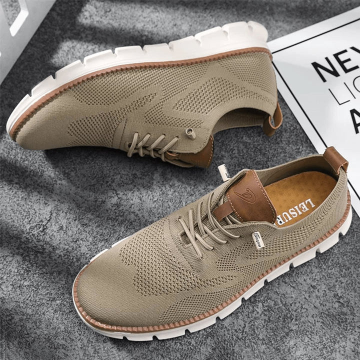 Men's Breathable Knit Lace-Up Casual Everyday Sneakers