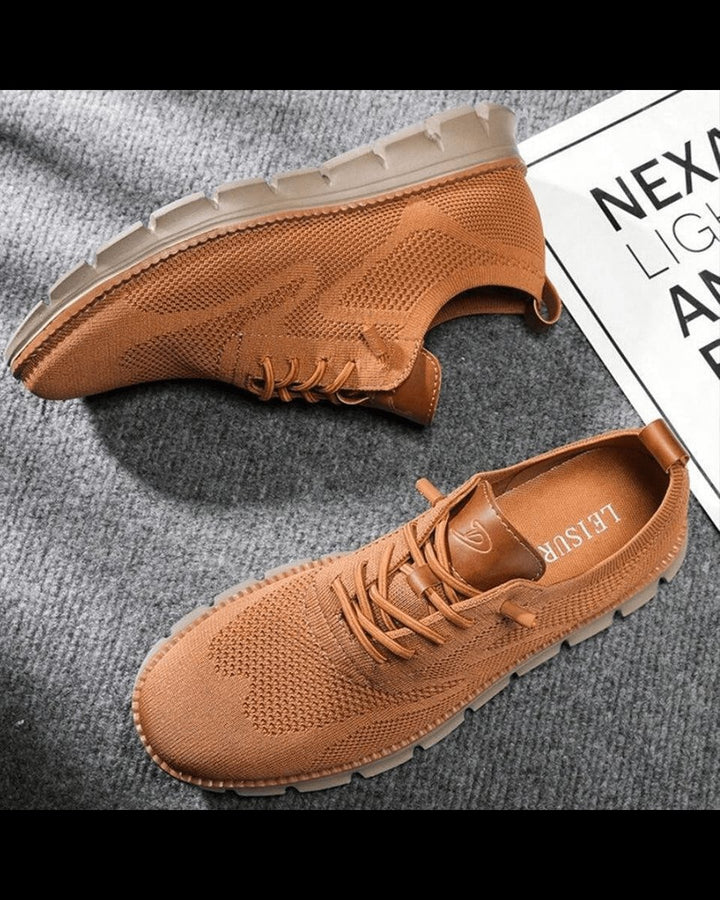 Men's Breathable Knit Lace-Up Casual Everyday Sneakers