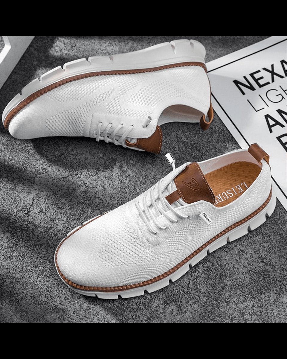 Men's Breathable Knit Lace-Up Casual Everyday Sneakers