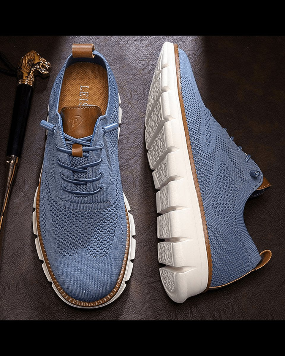 Men's Breathable Knit Lace-Up Casual Everyday Sneakers