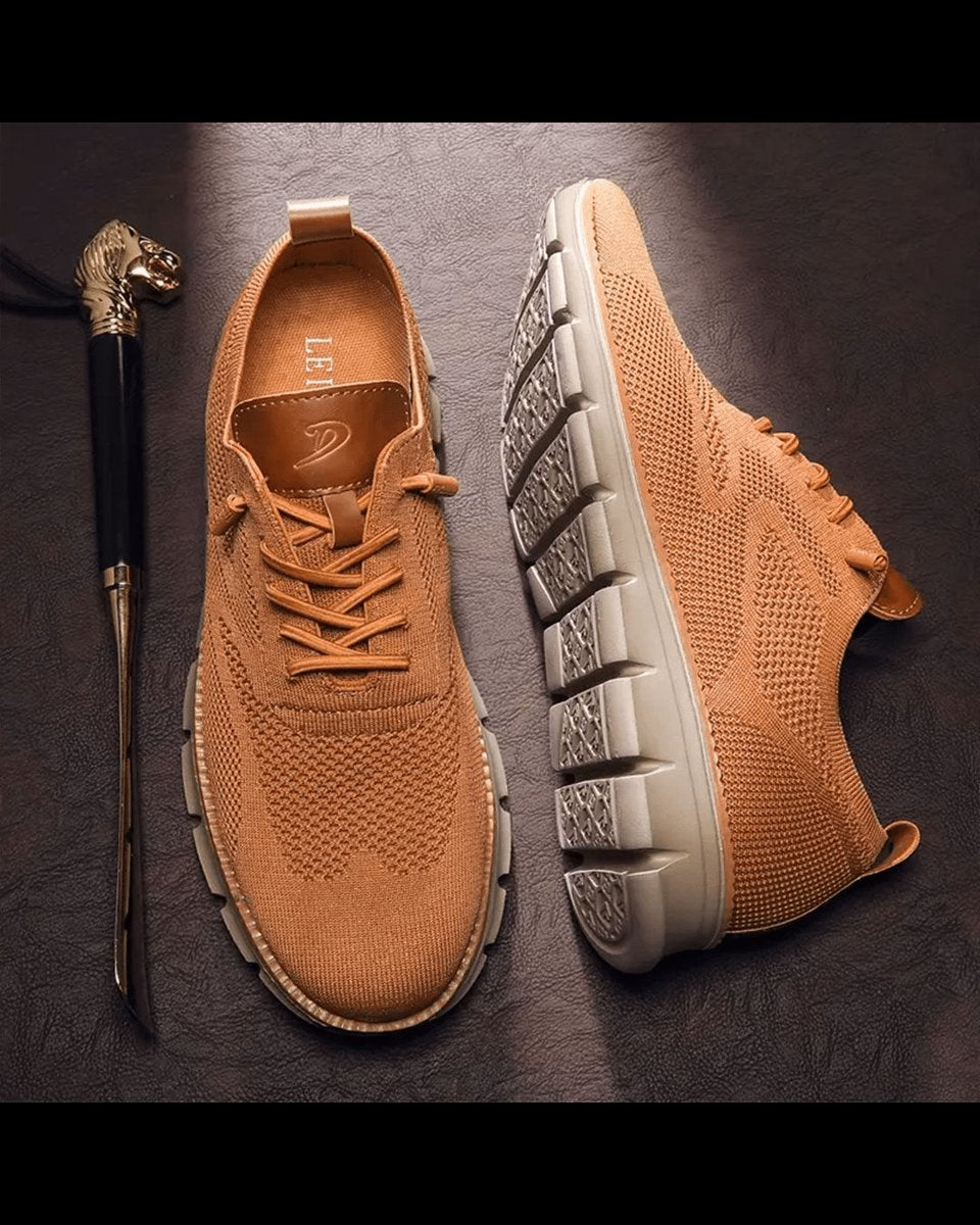 Men's Breathable Knit Lace-Up Casual Everyday Sneakers