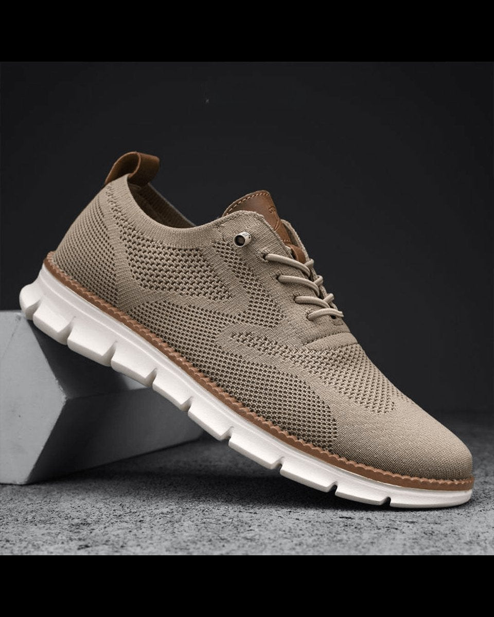 Men's Breathable Knit Lace-Up Casual Everyday Sneakers