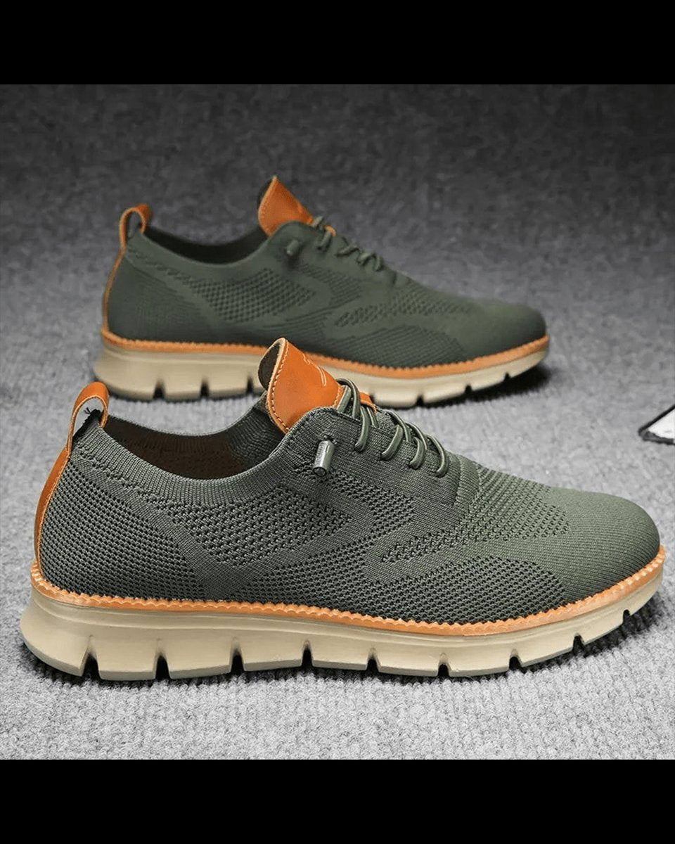Men's Breathable Knit Lace-Up Casual Everyday Sneakers