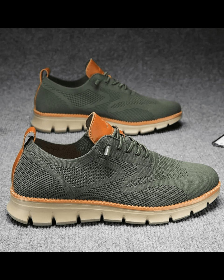 Men's Breathable Knit Lace-Up Casual Everyday Sneakers