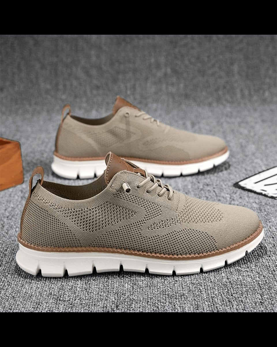 Men's Breathable Knit Lace-Up Casual Everyday Sneakers