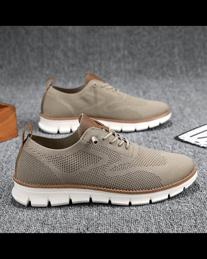 Men's Breathable Knit Lace-Up Casual Everyday Sneakers