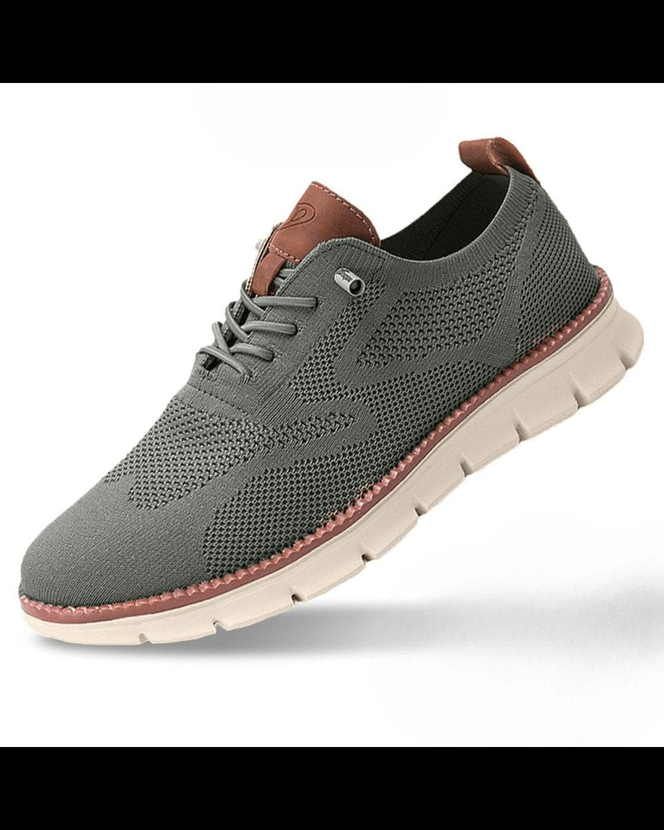 Men's Breathable Knit Lace-Up Casual Everyday Sneakers - Olive