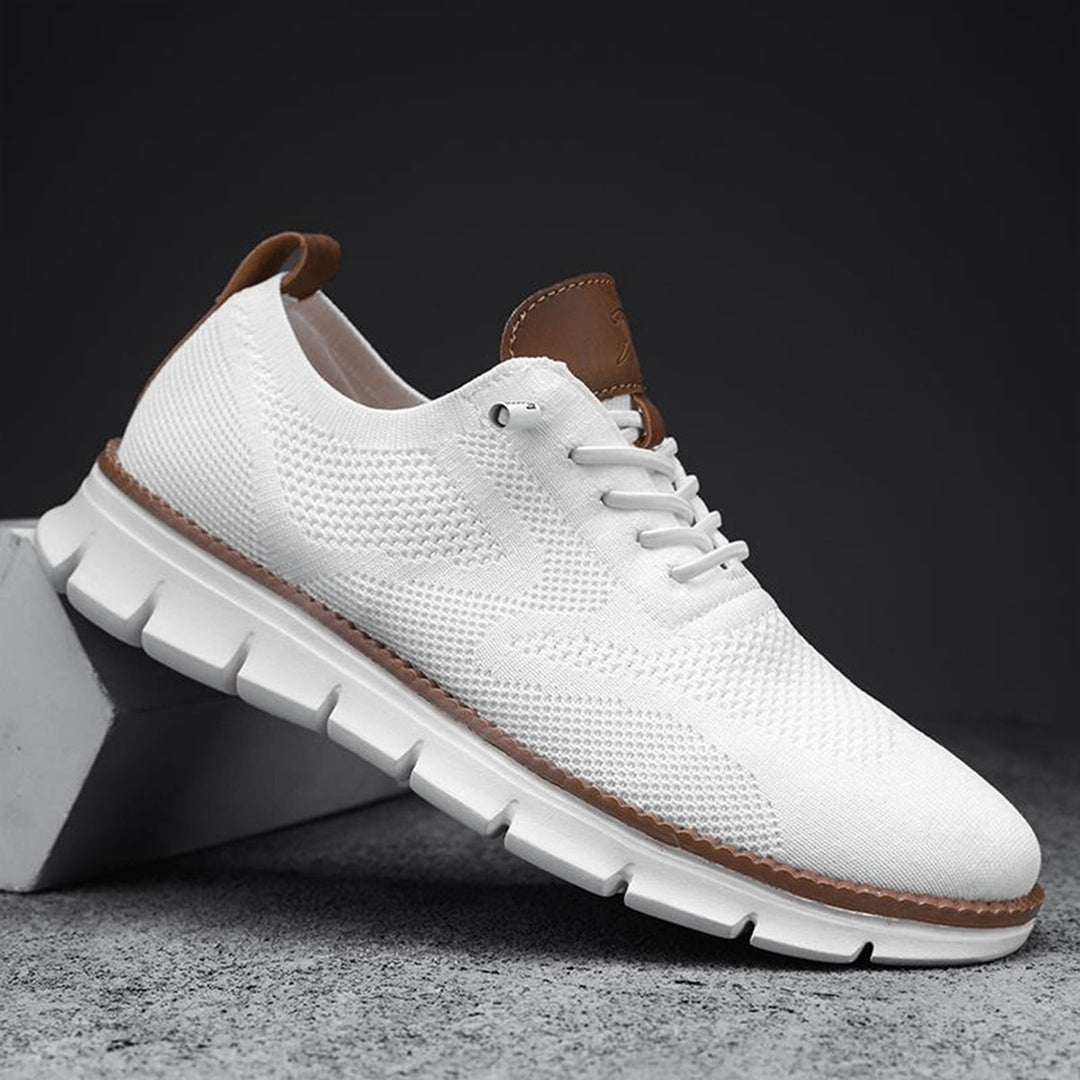 Men's Breathable Knit Lace-Up Casual Everyday Sneakers