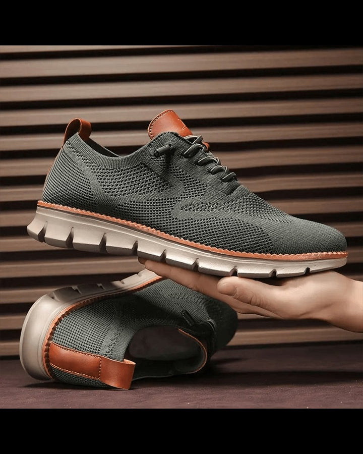 Men's Breathable Knit Lace-Up Casual Everyday Sneakers