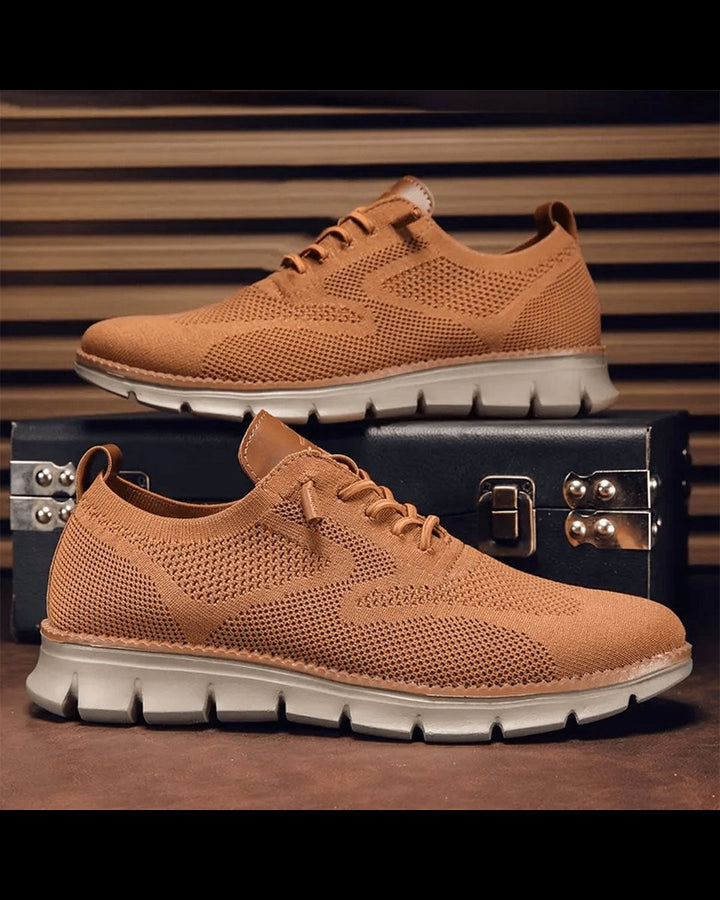 Men's Breathable Knit Lace-Up Casual Everyday Sneakers