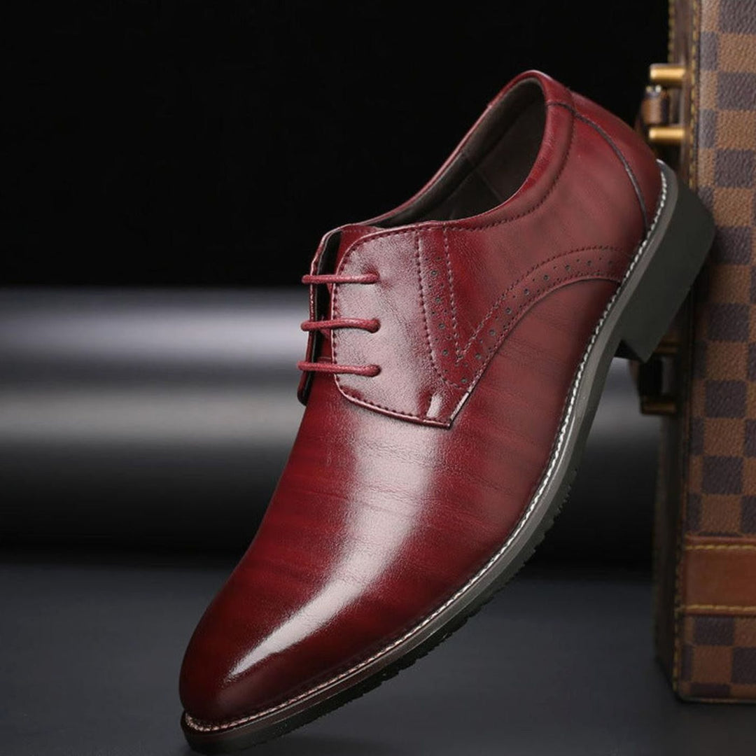 Men's Brogue Lace-Up Oxford Dress Shoes