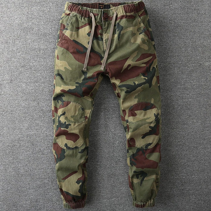 Men's Camo Elastic-Waist Drawstring Jogger Pants - Green