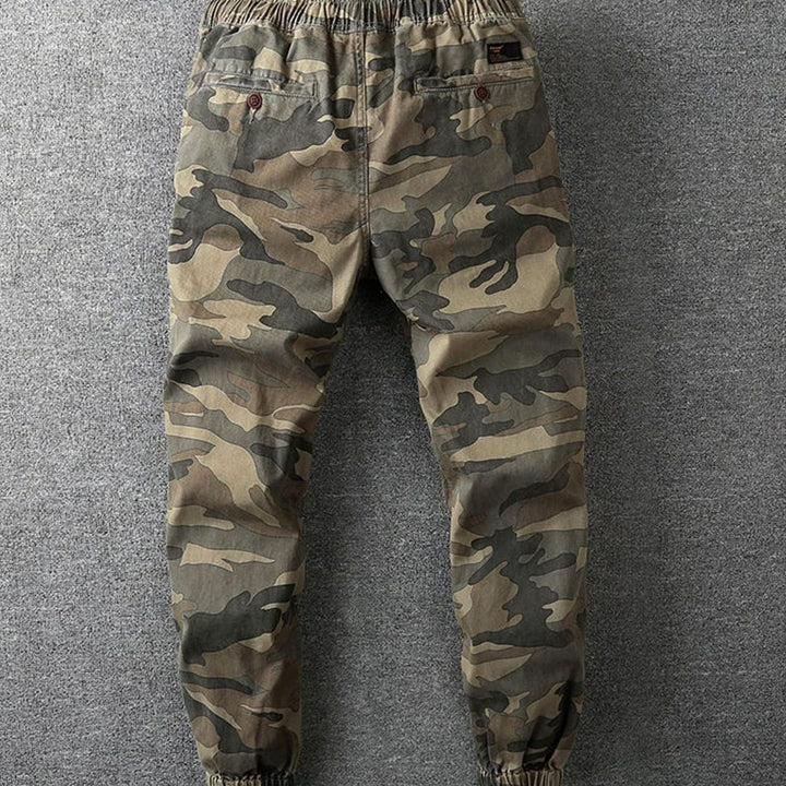Men's Camo Elastic-Waist Drawstring Jogger Pants