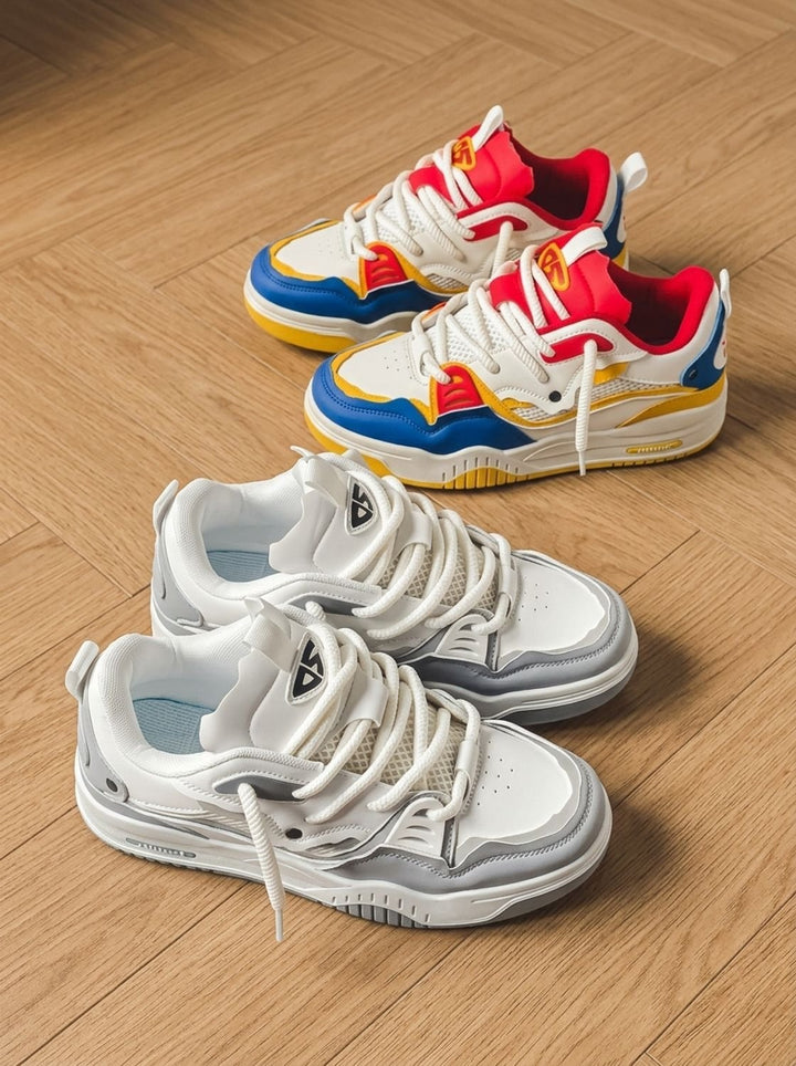 Men's Chunky Low-Top Lace-Up Casual Sneakers