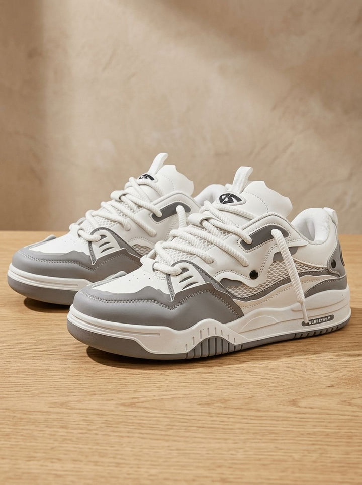 Men's Chunky Low-Top Lace-Up Casual Sneakers
