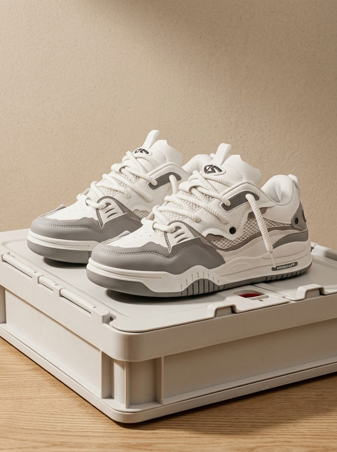 Men's Chunky Low-Top Lace-Up Casual Sneakers