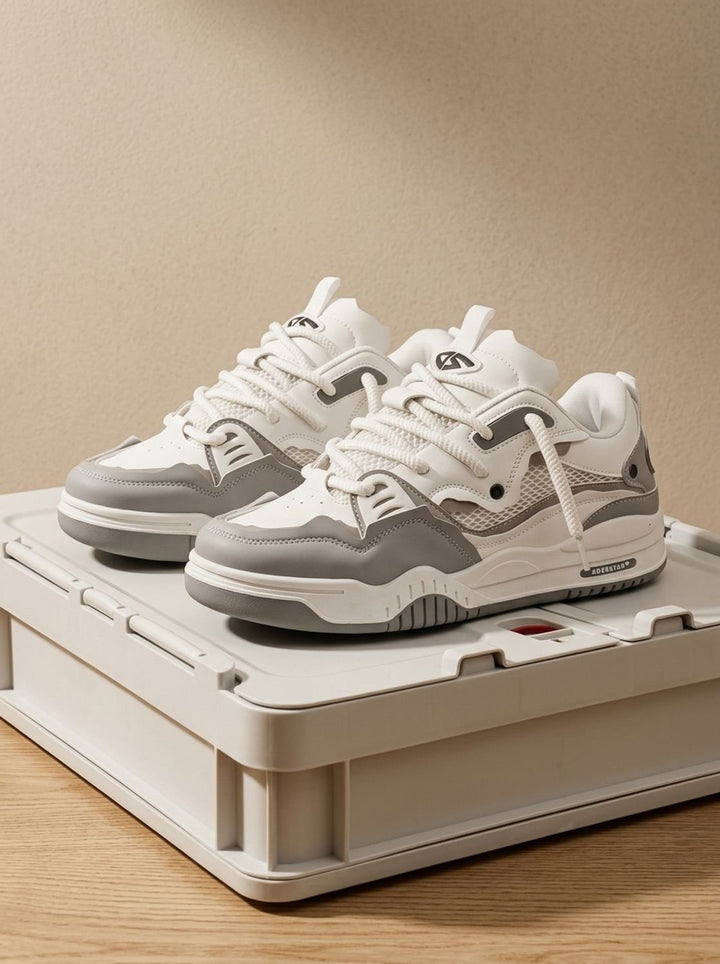 Men's Chunky Low-Top Lace-Up Casual Sneakers