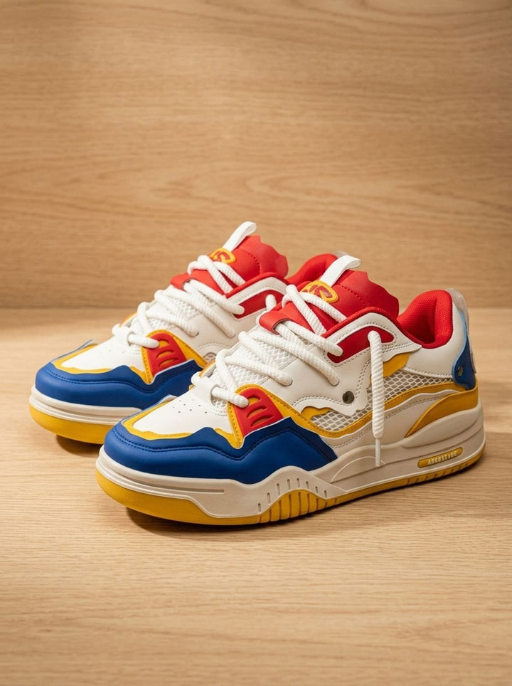 Men's Chunky Low-Top Lace-Up Casual Sneakers