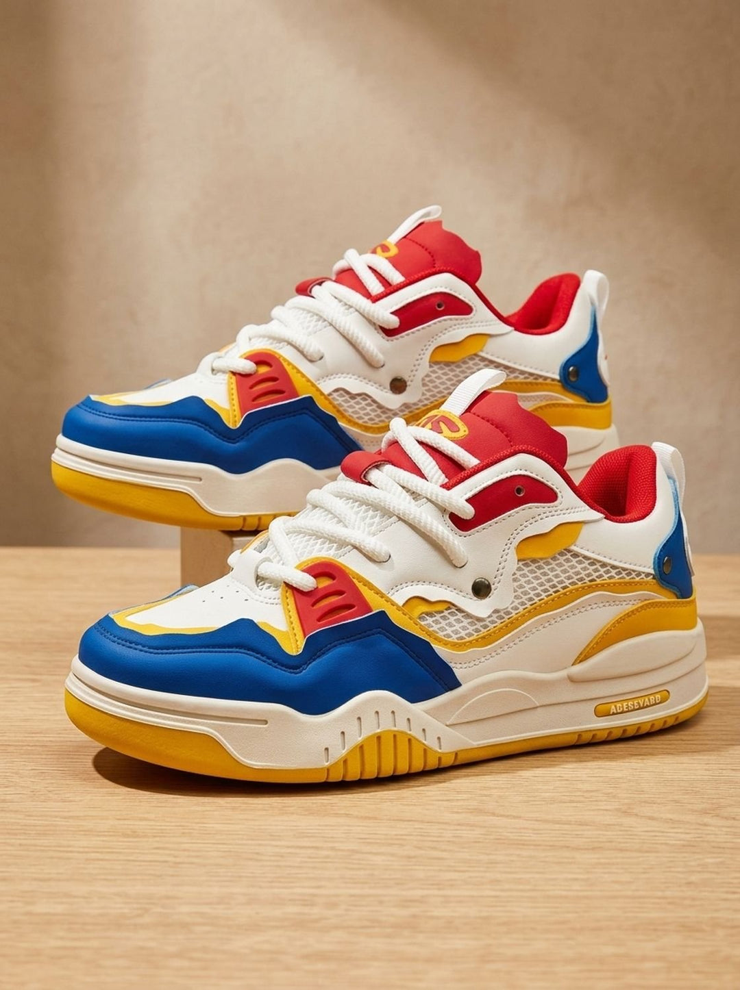 Men's Chunky Low-Top Lace-Up Casual Sneakers