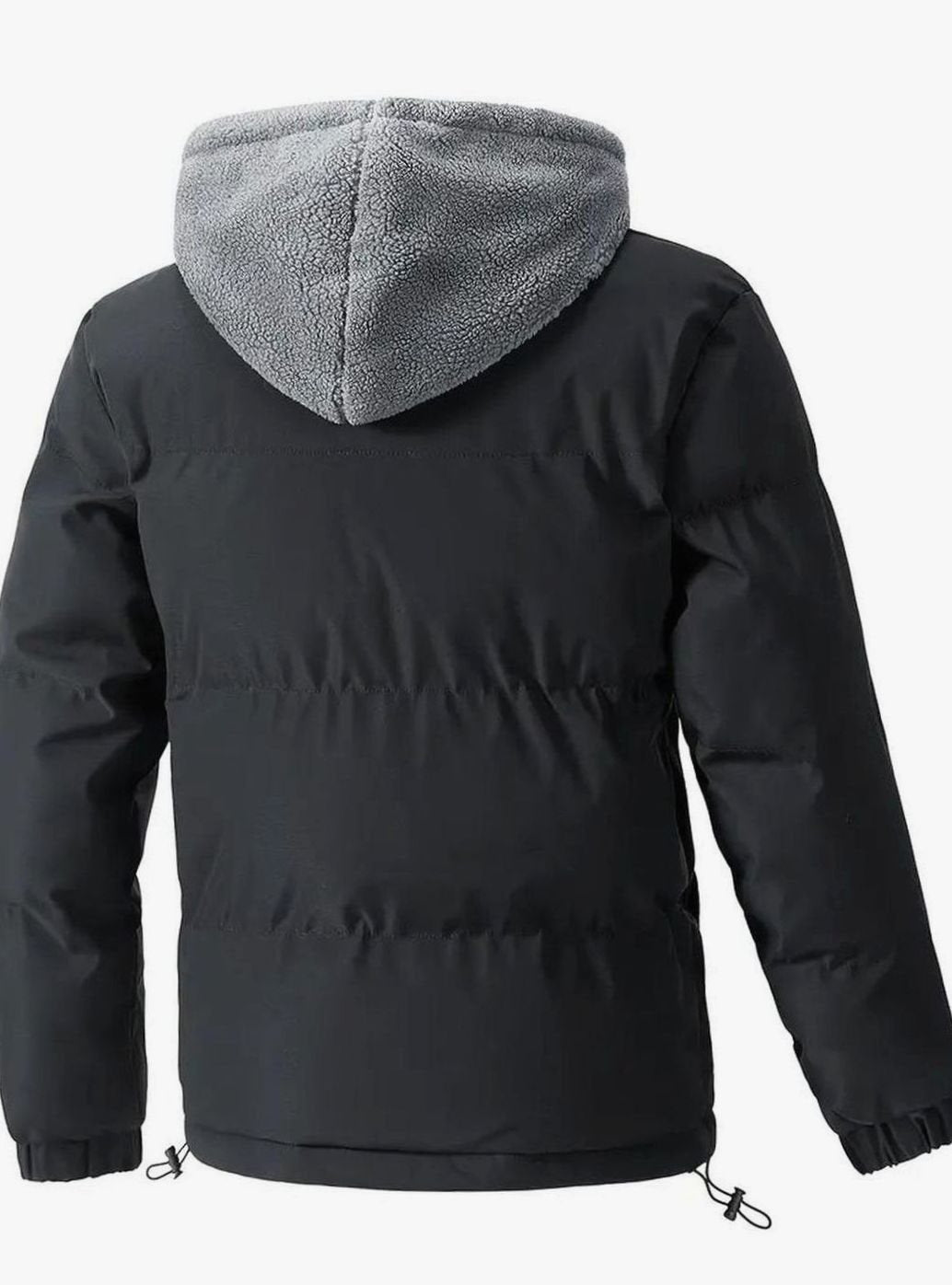 Men's Fleece-Lined Hooded Puffer Street Style Jacket