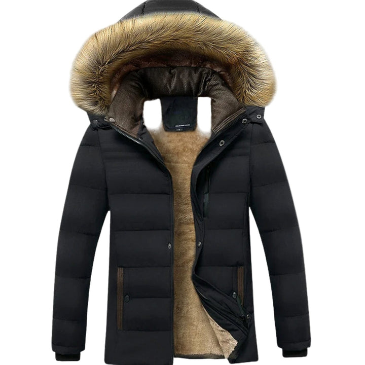 Men's Fur-Lined Hooded Heavy-Duty Winter Jackets