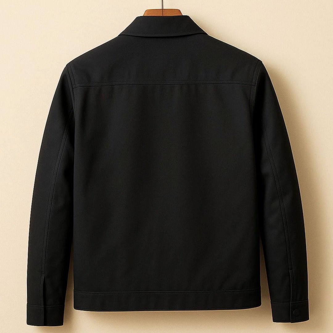 Men's Harrington Bomber Jacket Checked Lining Shirt Collar
