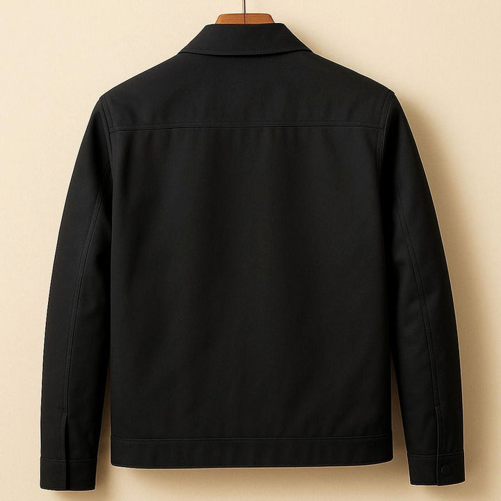Men's Harrington Bomber Jacket Checked Lining Shirt Collar