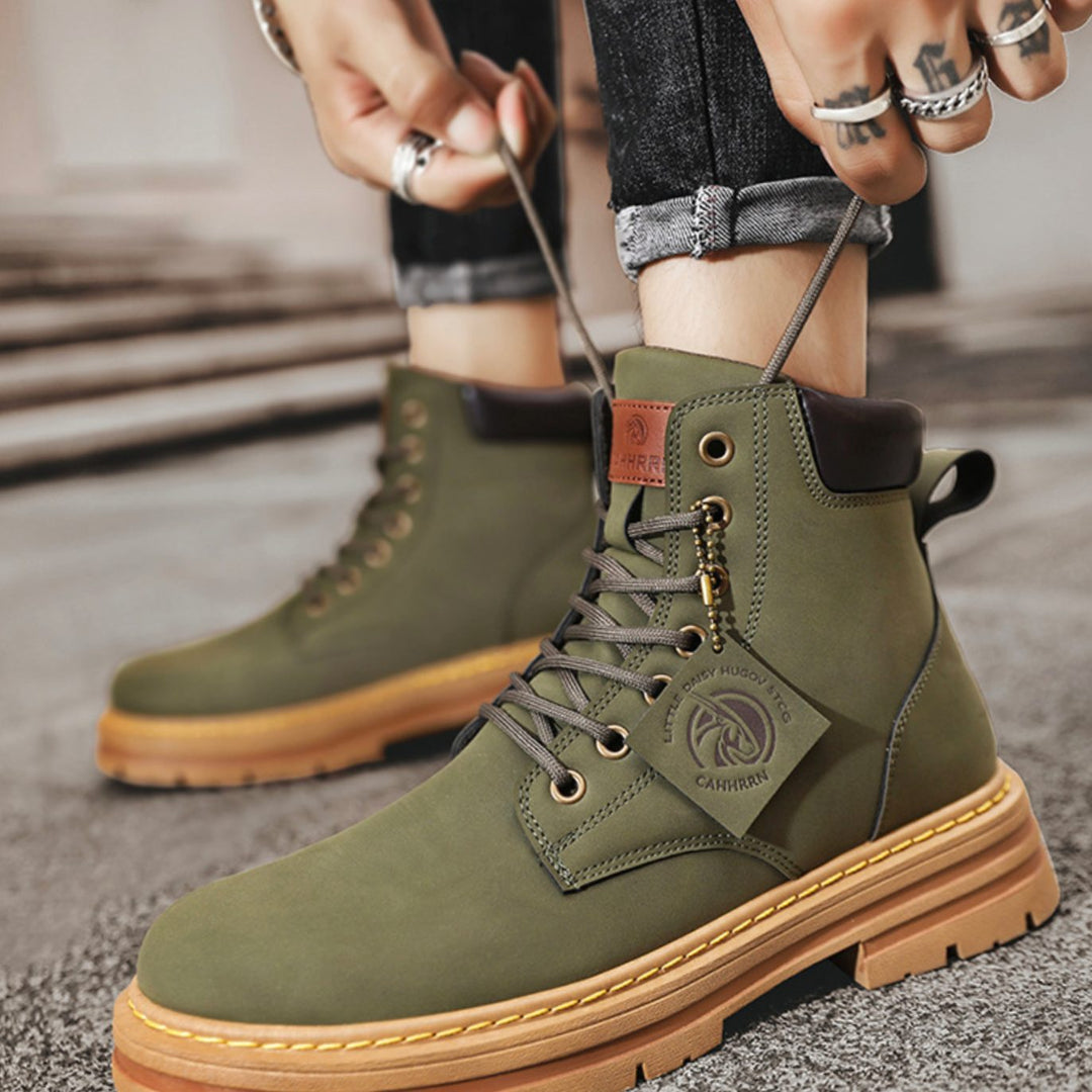 Men's Heavy-Duty Ankle Lace Up Boots Rugged Work Style