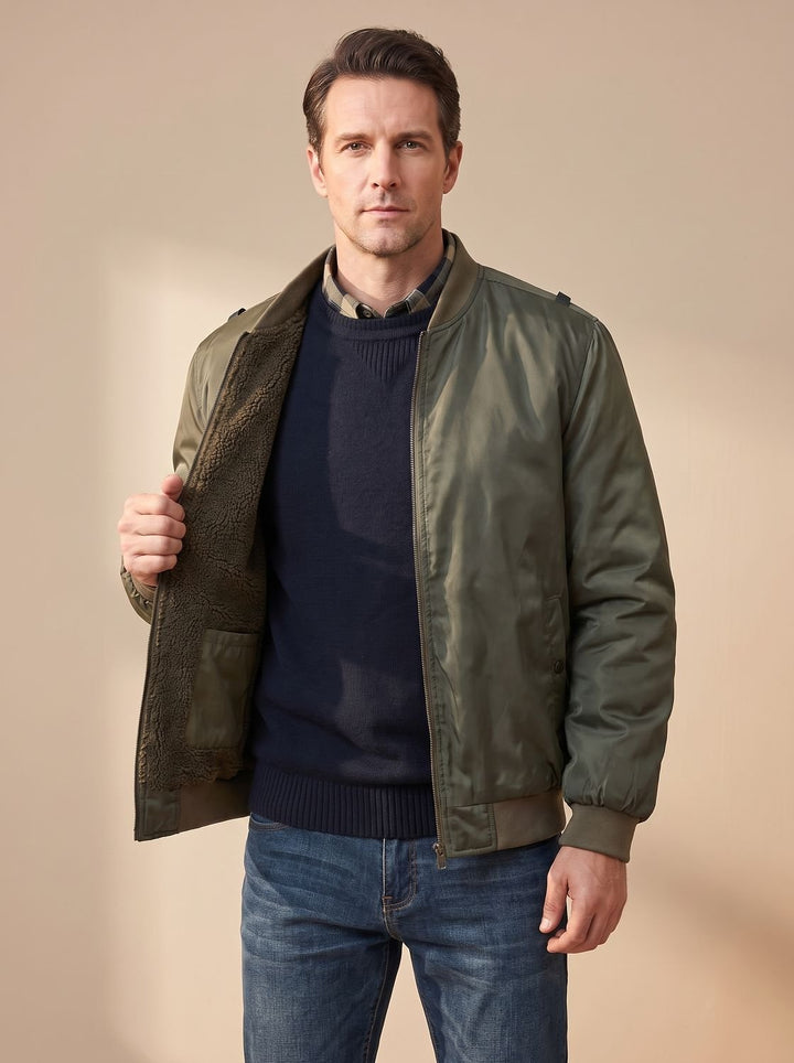 Men's Hooded Multi-Pocket Water-Resistant Lined Parka Jacket