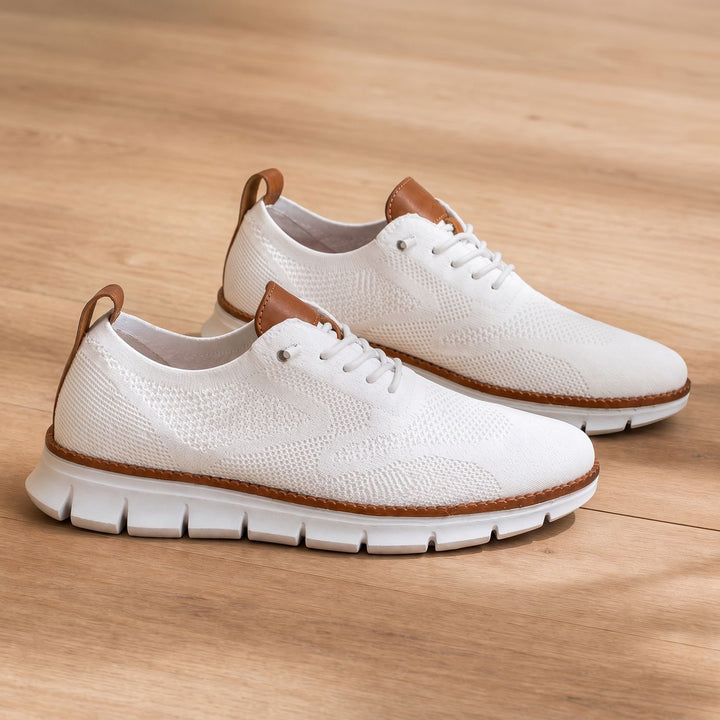 Men's Knit Lace-Up Orthopedic Flex-Sole Sneakers