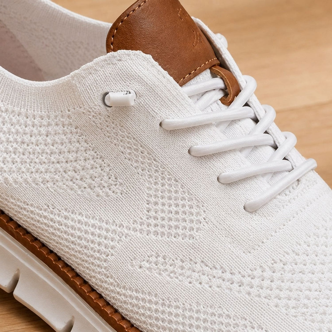 Men's Knit Lace-Up Orthopedic Flex-Sole Sneakers