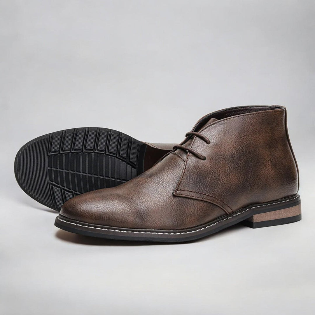 Men's Lace-Up Chukka Ankle Boots Classic Casual Dress Shoes