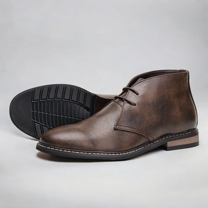 Men's Lace-Up Chukka Ankle Boots Classic Casual Dress Shoes