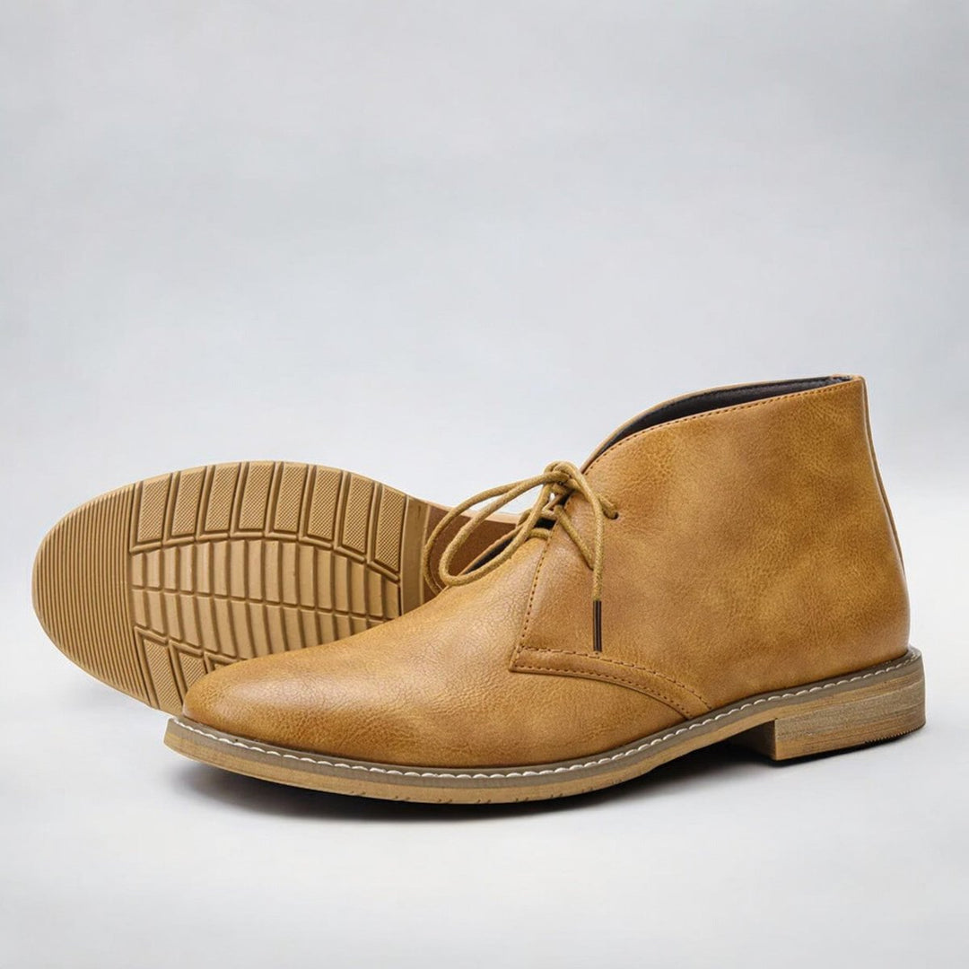 Men's Lace-Up Chukka Ankle Boots Classic Casual Dress Shoes