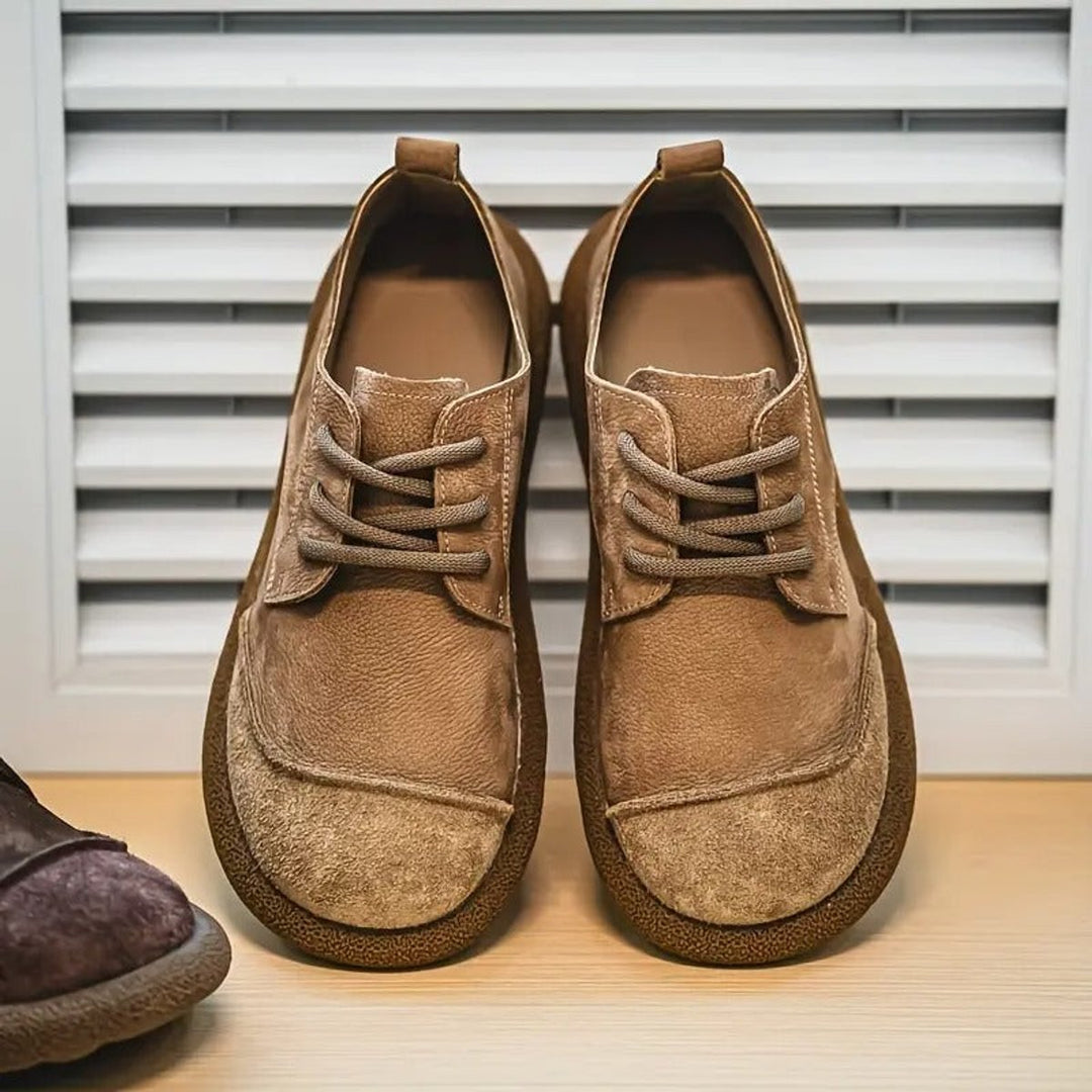 Men's Lace-Up Orthopedic Cushioned Casual Leather Shoes