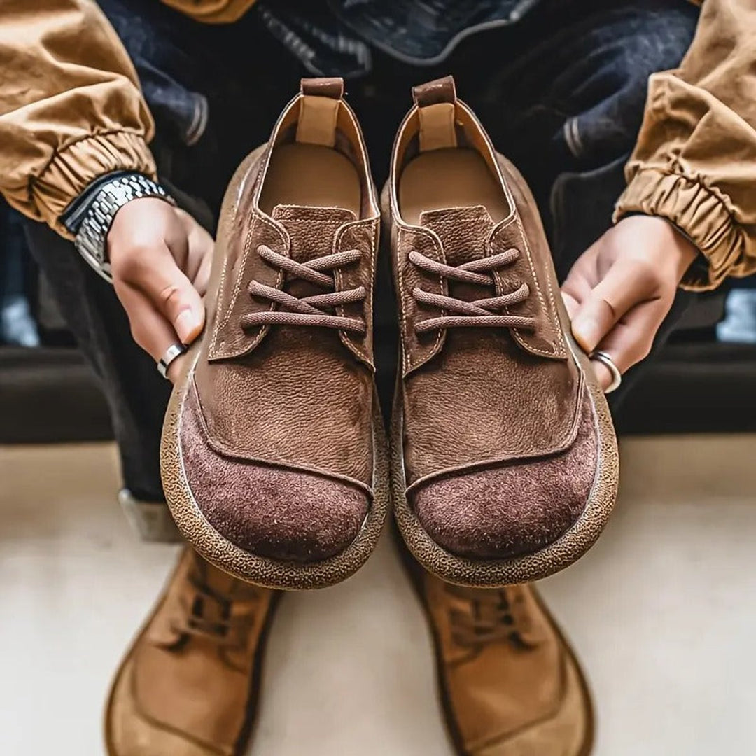 Men's Lace-Up Orthopedic Cushioned Casual Leather Shoes