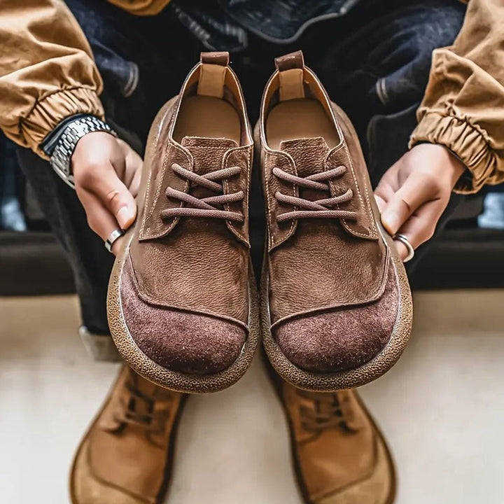 Men's Lace-Up Orthopedic Cushioned Casual Leather Shoes