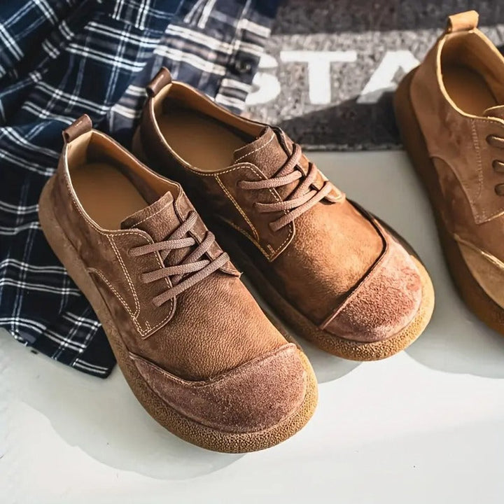 Men's Lace-Up Orthopedic Cushioned Casual Leather Shoes