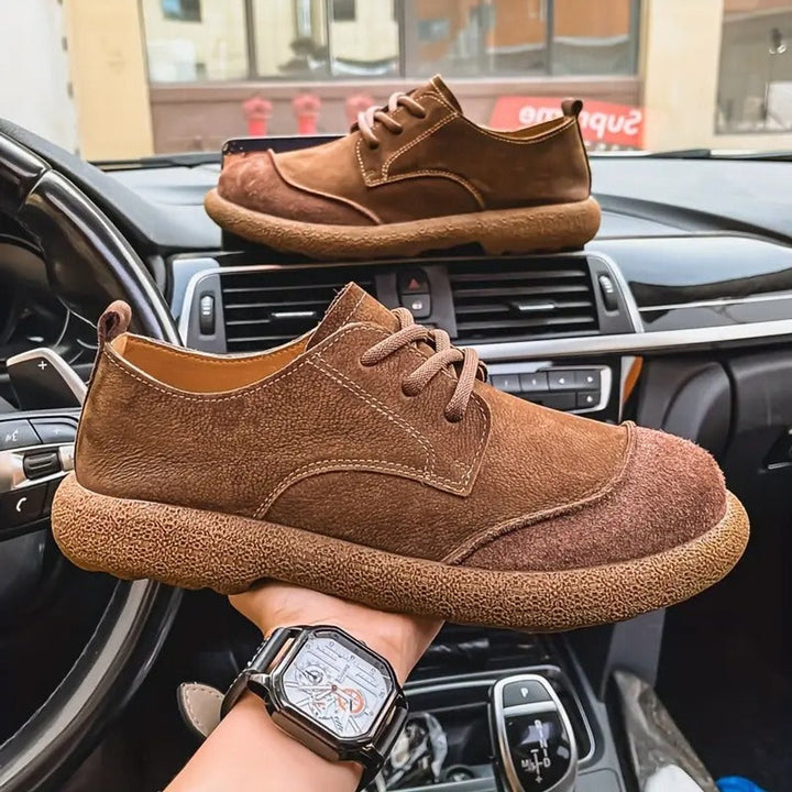 Men's Lace-Up Orthopedic Cushioned Casual Leather Shoes