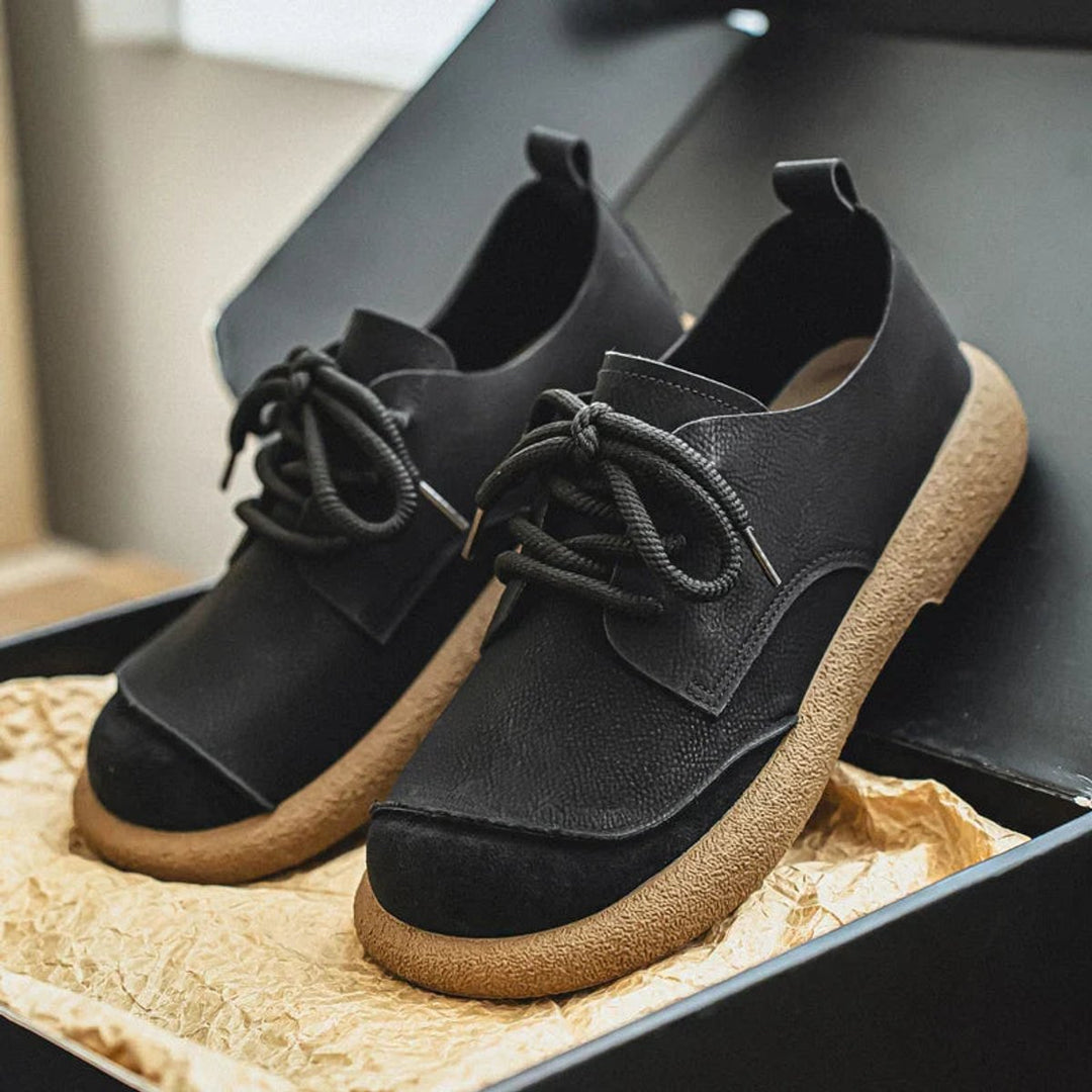 Men's Lace-Up Orthopedic Cushioned Casual Leather Shoes