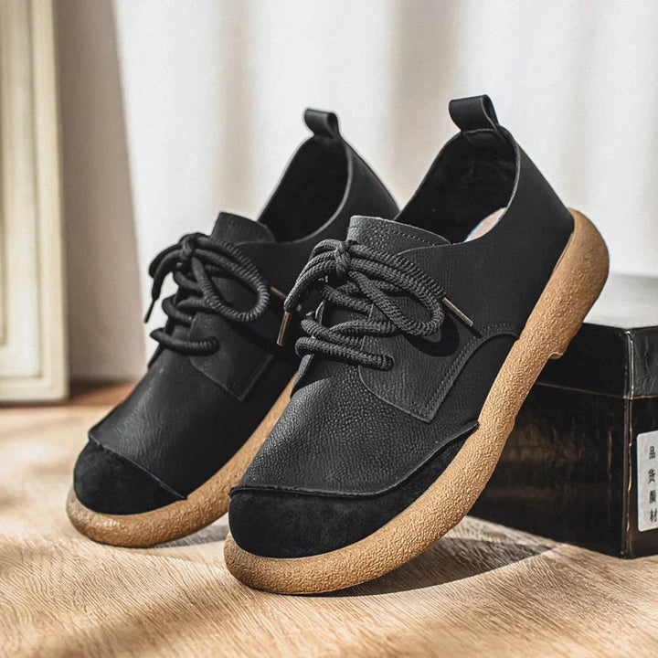 Men's Lace-Up Orthopedic Cushioned Casual Leather Shoes