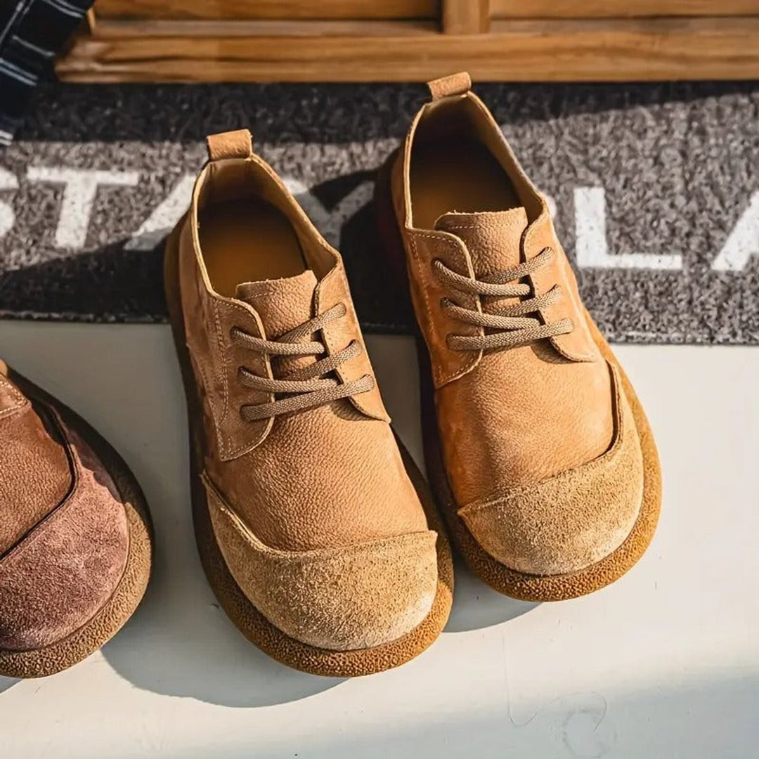 Men's Lace-Up Orthopedic Cushioned Casual Leather Shoes