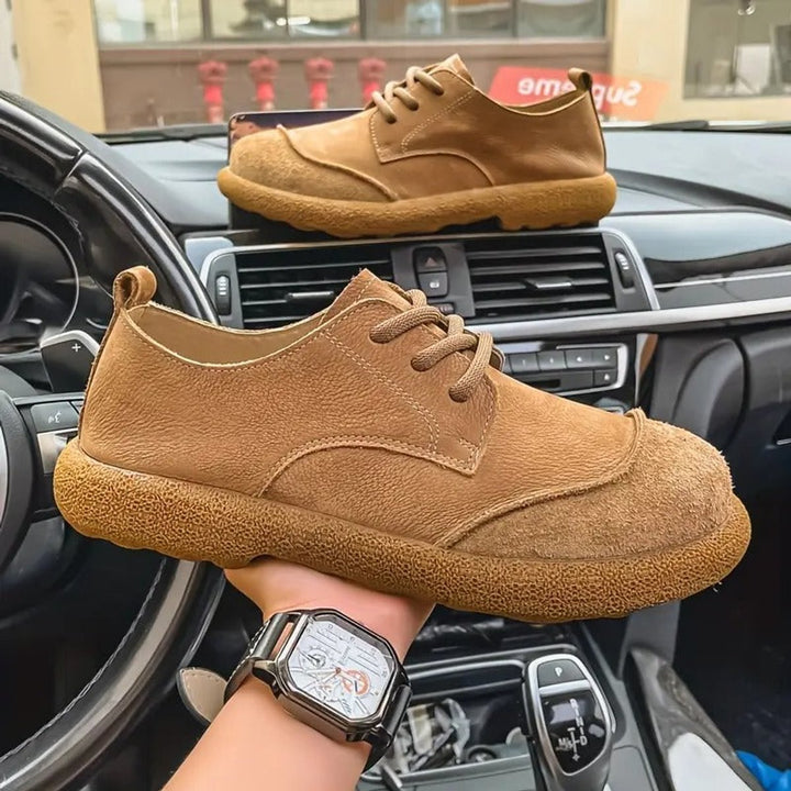 Men's Lace-Up Orthopedic Cushioned Casual Leather Shoes