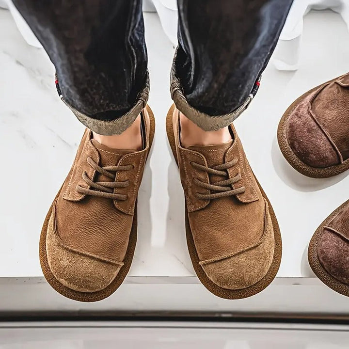 Men's Lace-Up Orthopedic Cushioned Casual Leather Shoes