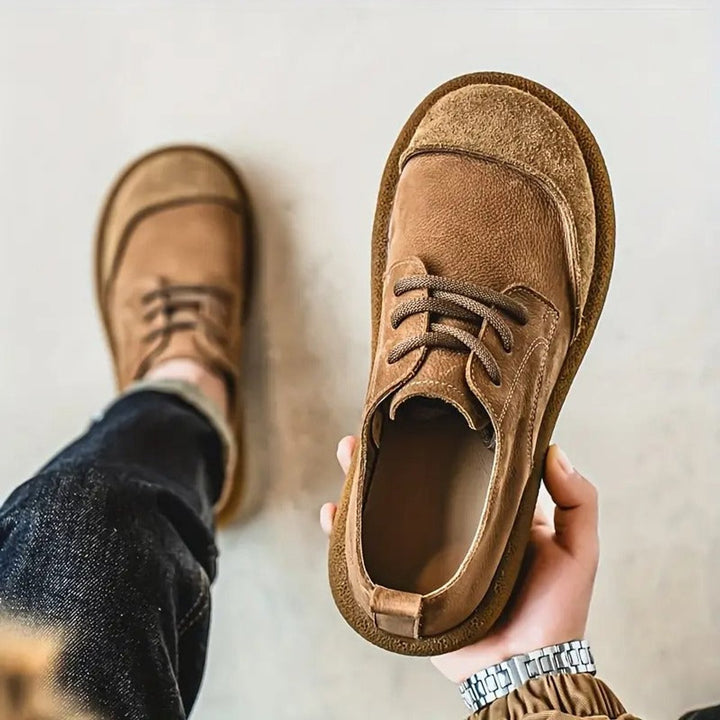 Men's Lace-Up Orthopedic Cushioned Casual Leather Shoes