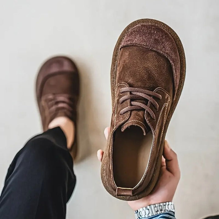 Men's Lace-Up Orthopedic Cushioned Casual Leather Shoes